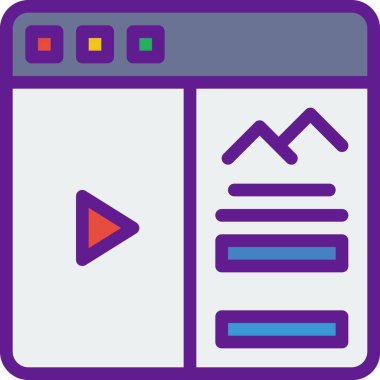 Video Başlığı web tasarım vektörü simgesi