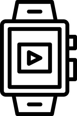 Video simgesi, basit vektör illüstrasyonu 