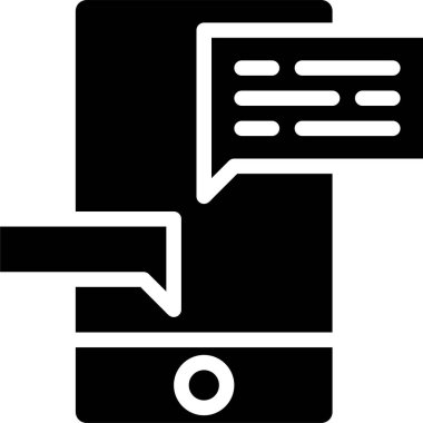 Sohbet simgesi, basit vektör illüstrasyonu 