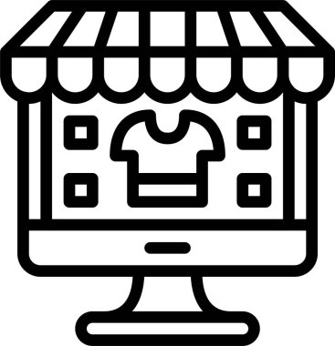 Alışveriş ve ticaret hattı vektör simgesi. 