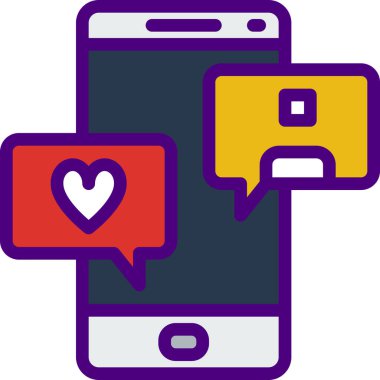 Bir sohbet grubunun vektör illüstrasyonu