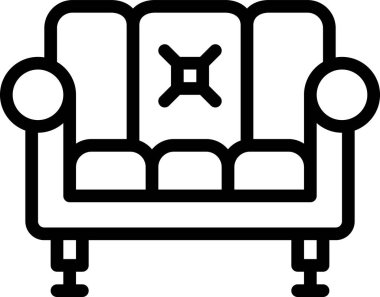 Kanepe. Web simgesi basit illüstrasyon