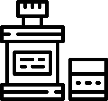 ofis ve bilim hattı vektör simgesi.