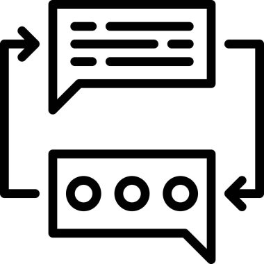 Diyalog. Web simgesi basit illüstrasyon