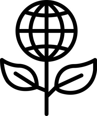 Beyaz arkaplanda ekoloji vektörü simgesi