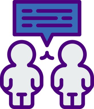 Konuşma vektörü illüstrasyonu, seo ve ağ simgesi