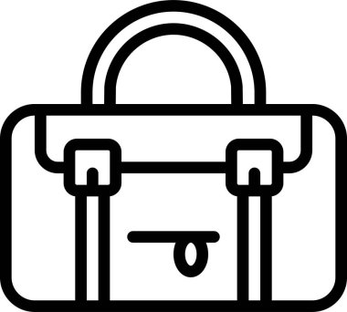 Spor Çantası simgesi, vektör illüstrasyonu