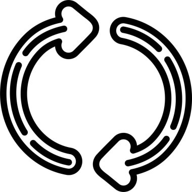 Geri dönüşüm simgesi, vektör illüstrasyonu