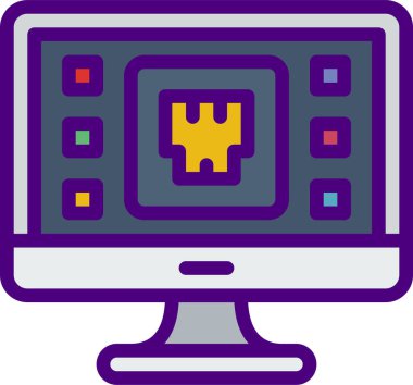 bilgisayar simgesi, vektör illüstrasyonu