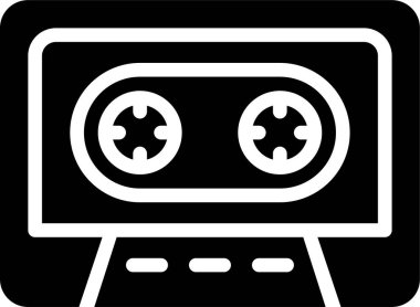 Cassette simgesinin vektör illüstrasyonu