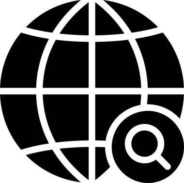 Arama simgesi, basit vektör illüstrasyonu 