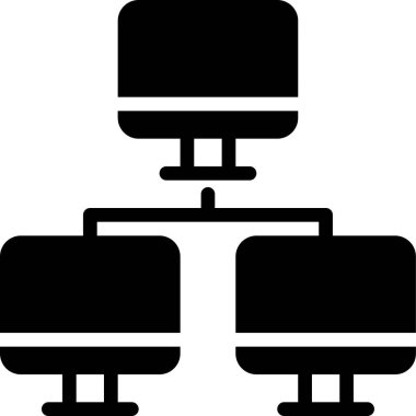 Bağlantı ağı düz vektör simgesi