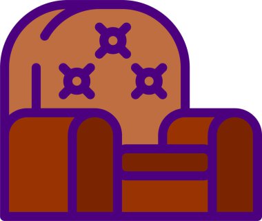 Sandalye Simgesi, vektör illüstrasyonu