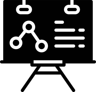 Beyaz arkaplanda diyagram çizgi vektör simgesi 