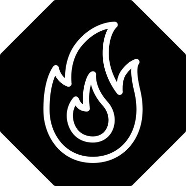 Ateş ikonu. düz dizayn