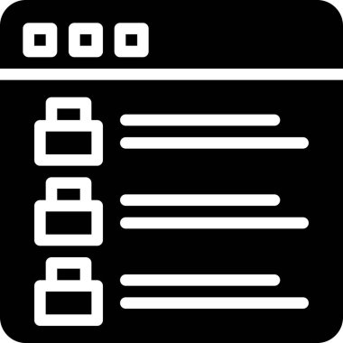 Simge vektör illüstrasyonunu listele