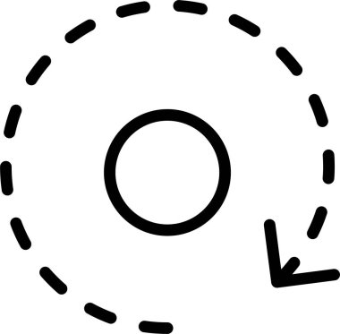 Gezegenin yörüngesinin vektör çizimi