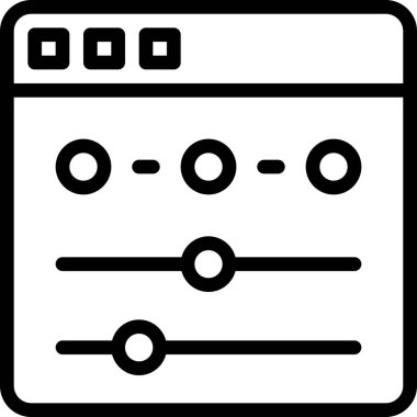 Ayarlar simgesi, basit vektör illüstrasyonu 