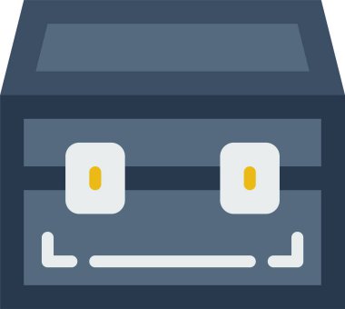 Beyaz arkaplan üzerindeki kutu simgesinin vektör illüstrasyonu