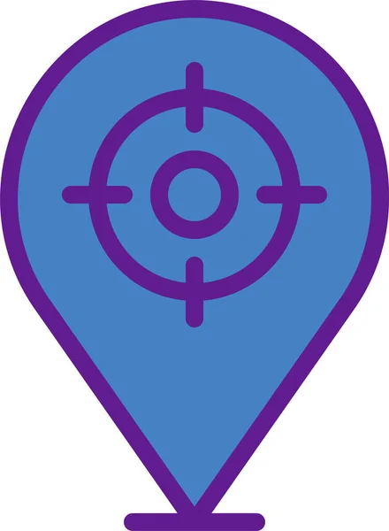 Icono Pin Mapa Ilustración Vector — Vector de stock