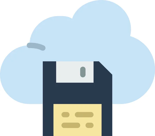 Enregistrer Dans Cloud Icône Vectorielle Stockage Données — Image vectorielle