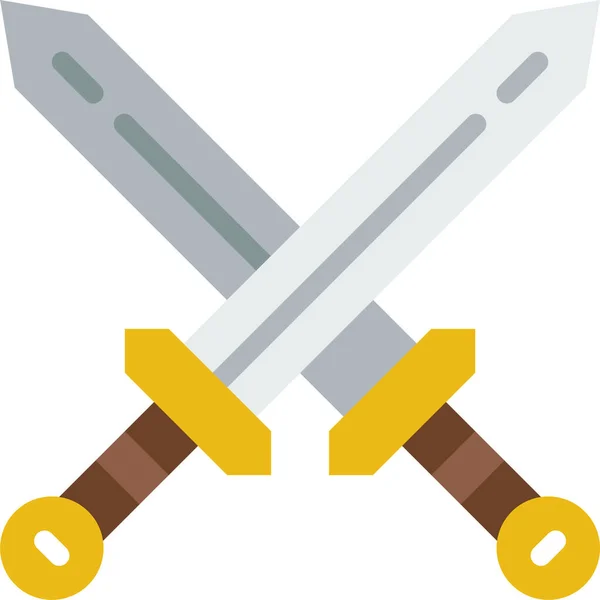 Swords Icon Vector Illustration — Stock Vector