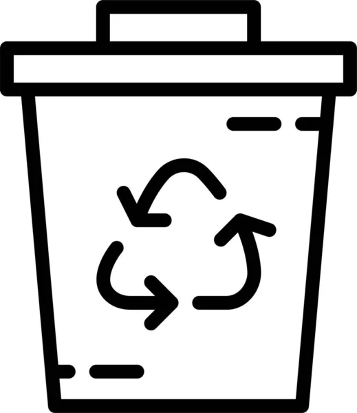 Trash Recycling Icon Vector — Stock Vector