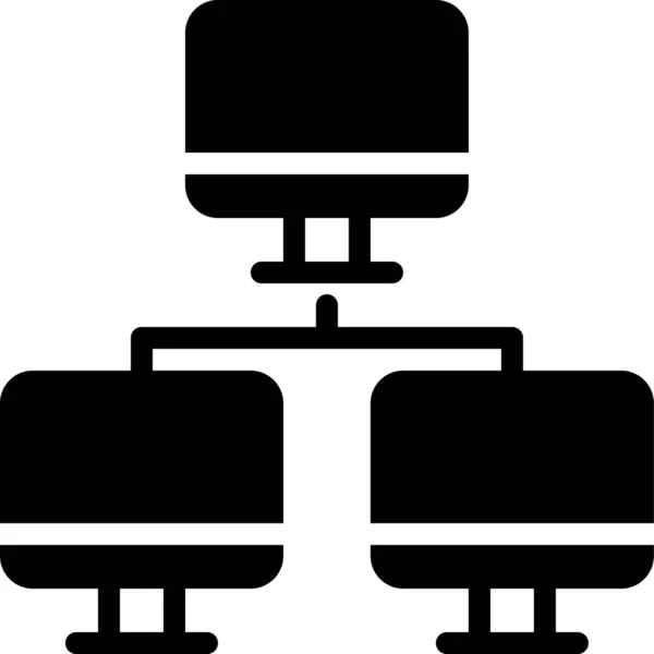 Réseau Connexion Icône Vectorielle Plate — Image vectorielle