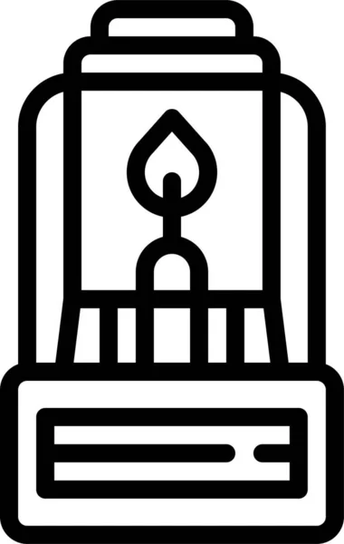 Иконка Лампы Плоском Стиле Светлом Фоне — стоковый вектор