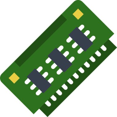 RAM Bellek Web simgesi vektör çizimi