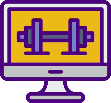 Spor Salonu Reklam simgesi, vektör illüstrasyonu