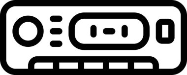 Radyo simgesi, vektör illüstrasyonu