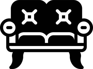 Kanepe. Web simgesi basit illüstrasyon