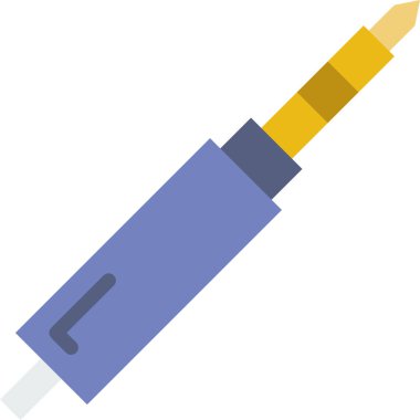 Beyaz arkaplanda Ses Jack vektör simgesi.