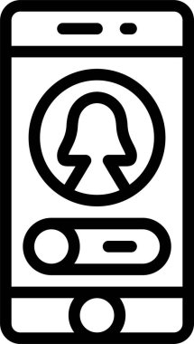 telefon simgesi, basit vektör illüstrasyonu 