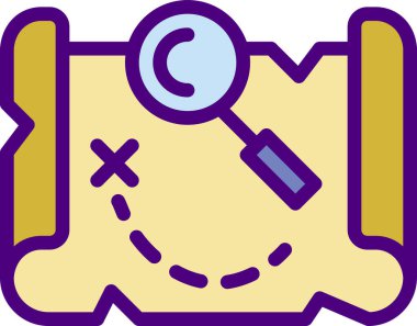 Harita simgesi, basit vektör illüstrasyonu 