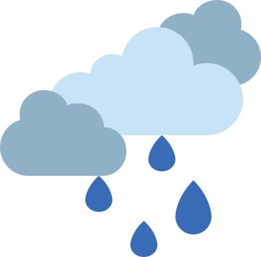 yağmur simgesi, vektör illüstrasyonu