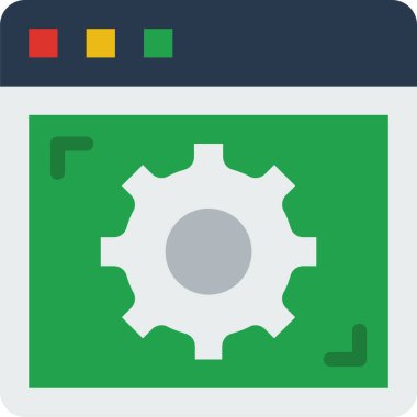Ayarlar simgesi, basit vektör illüstrasyonu 