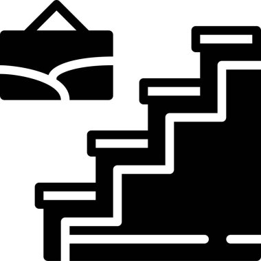 Merdivenler. Web simgesi basit illüstrasyon