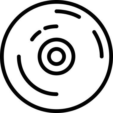 Beyaz arkaplan üzerindeki bir CD kaydının vektör çizimi