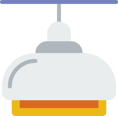 Işık arkaplanda düz bir lamba simgesi  