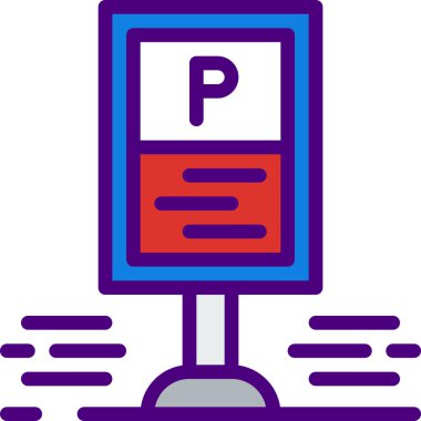 Park hizmetleri satır vektörü simgesi.