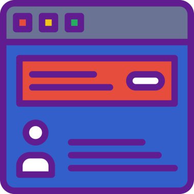 beyaz arkaplanda mor web simgesi