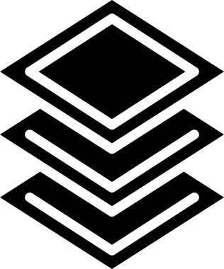 Katman simgesi, basit vektör illüstrasyonu 