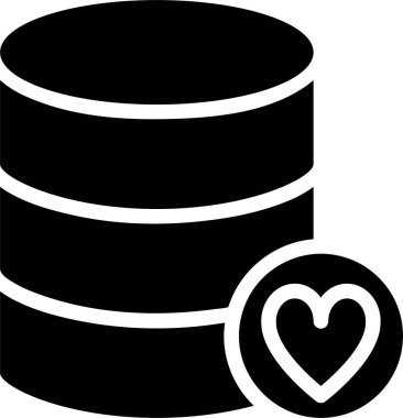 veritabanı simgesi beyaz arkaplanda izole edildi