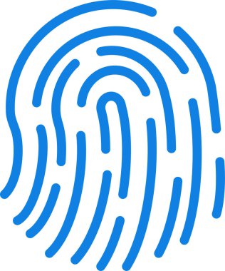Parmak izi simgesi, basit vektör illüstrasyonu 