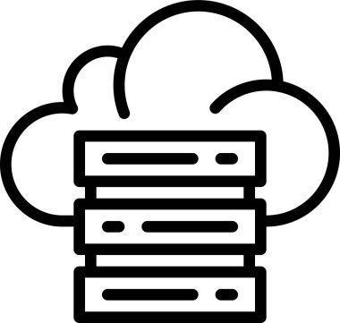 Bulut ağının basit vektör simgesi tasarımı