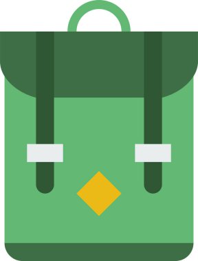 Okul Sırt Çantası simgesinin vektör çizimi 
