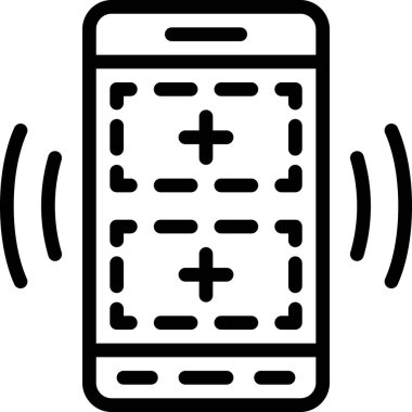 Cep telefonu simgesinin vektör illüstrasyonu 