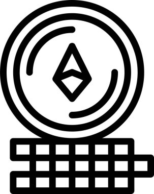 Kripto para biriminin ruhani sembolü, vektör çizimi